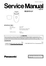 Preview for 1 page of Panasonic ES2015-U1 Service Manual