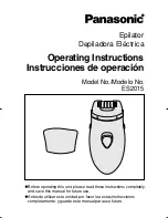 Panasonic ES2015 Operating Instructions Manual preview