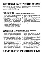 Preview for 2 page of Panasonic ES2205A Operating Manual