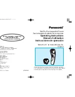 Panasonic ES2216PC Operating Instructions Manual preview
