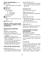 Preview for 4 page of Panasonic ES2502 Operating Instructions Manual