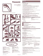 Preview for 1 page of Panasonic ES2502 Operating Instructions