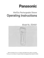 Panasonic ES4001S Operating Instructions Manual preview