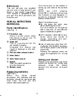 Preview for 4 page of Panasonic ES518 Operating Instructions Manual