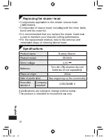 Preview for 12 page of Panasonic ES6500 Operating Instructions Manual