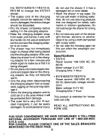 Preview for 9 page of Panasonic ES7016S Operating Operating Instructions Manual