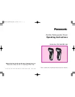 Preview for 1 page of Panasonic ES7038 Operating Instructions Manual