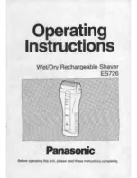 Предварительный просмотр 1 страницы Panasonic ES726K Operating Operating Instructions Manual