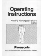 Предварительный просмотр 1 страницы Panasonic ES727S Operating Operating Instructions Manual