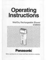 Panasonic ES8003W Operating Instructions Manual preview