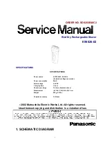 Panasonic ES8026-E2 Service Manual preview