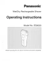 Panasonic ES8033S Operating Instructions Manual preview