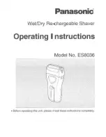 Panasonic ES8036N Operating Instructions Manual preview