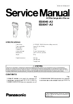 Preview for 1 page of Panasonic ES8046-A3 Service Manual