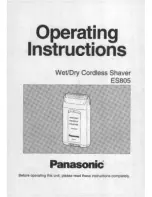 Preview for 1 page of Panasonic ES805S Operating Manual