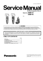 Preview for 1 page of Panasonic ES8116 Service Manual