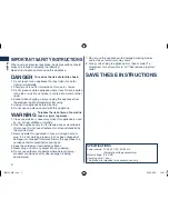 Preview for 2 page of Panasonic ES8228S Operating Instructions Manual