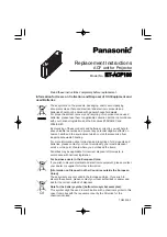 Panasonic ET-ACF100 Replacement Instructions preview