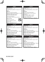 Предварительный просмотр 16 страницы Panasonic ET-C1W300 Operating Instructions Manual