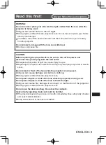 Preview for 3 page of Panasonic ET-D3LEF70 Operating Instructions Manual