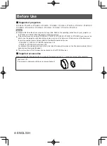 Preview for 4 page of Panasonic ET-D3LEF70 Operating Instructions Manual