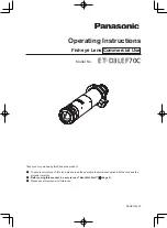 Panasonic ET-D3LEF70C Operating Instructions Manual предпросмотр