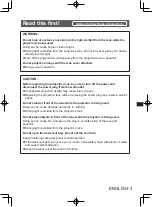 Preview for 3 page of Panasonic ET-D3LES20 Operating Instruction