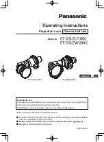 Panasonic ET-D3LEU100C Operating Instructions Manual preview