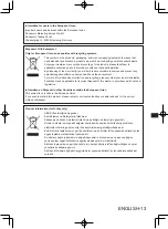 Предварительный просмотр 13 страницы Panasonic ET-D3LEW10 Operating Instruction