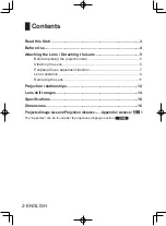 Preview for 2 page of Panasonic ET-D3LEW60 Operating	 Instruction