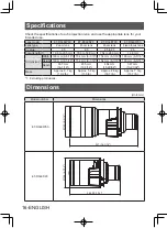 Предварительный просмотр 16 страницы Panasonic ET-D3LEW60 Operating	 Instruction