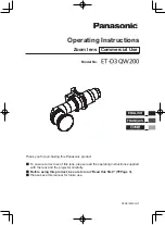 Panasonic ET-D3QW200 Operating Instructions Manual preview