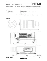 Предварительный просмотр 1 страницы Panasonic ET-D75LE6 Specifications