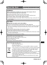 Preview for 3 page of Panasonic ET-D75LE90 Operating Instructions Manual