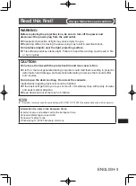 Preview for 3 page of Panasonic ET-D75LE95 Operating Instructions Manual