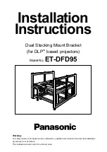 Panasonic ET-DFD95 Installation Instructions Manual preview