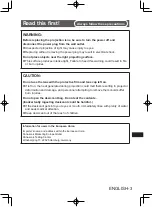 Предварительный просмотр 3 страницы Panasonic ET-DLE030 Operating Instruction