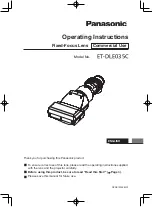 Panasonic ET-DLE035C Operating Instructions Manual preview