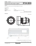 Panasonic ET-DLE050 Spec File preview