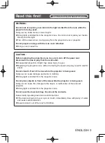 Предварительный просмотр 3 страницы Panasonic ET-DLE060C Operating Instructions Manual