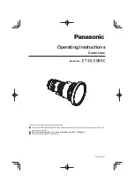 Panasonic ET-DLE085C Operating Instructions Manual preview