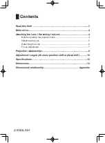 Preview for 2 page of Panasonic ET-DLE105 Operating Instructions Manual