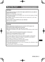 Предварительный просмотр 3 страницы Panasonic ET-DLE105 Operating Instructions Manual