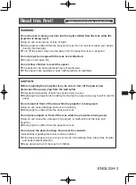 Preview for 3 page of Panasonic ET-ELT22 Operating Instructions Manual