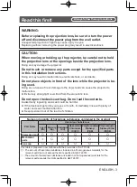 Preview for 3 page of Panasonic ET-ELT30C Operating Instructions Manual