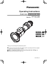 Preview for 1 page of Panasonic ET-ELU20 Operating Instructions Manual