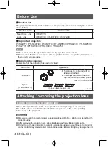 Preview for 4 page of Panasonic ET-ELW21C Operating Instructions Manual