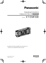 Preview for 1 page of Panasonic ET-EMF300 Operating Instructions