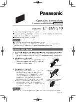 Panasonic ET-EMF510 Operating Instructions preview
