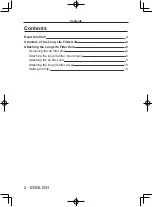 Preview for 2 page of Panasonic ET-EMFU330 Operating Instructions Manual